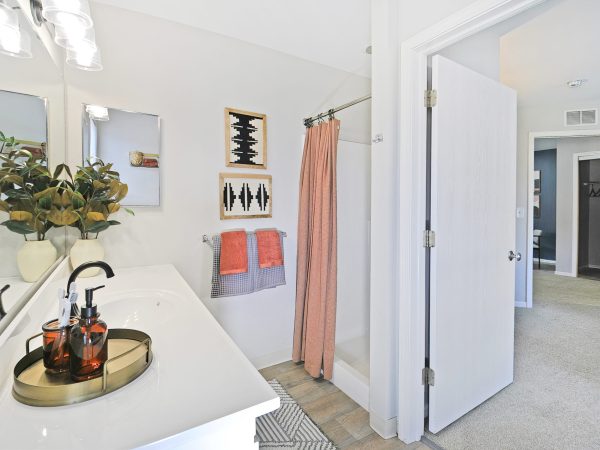 bathroom with standing shower